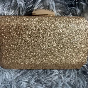 Elegant Gold Glitter Evening Clutch